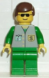 LEGO bnk001 Bank - Green Legs, Brown Male Hair