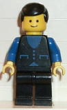 LEGO but025 Shirt with 3 Buttons - Blue, Black Legs, Black Male Hair