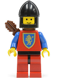 LEGO cas222 Crusader Lion - Red Legs with Black Hips, Black Chin-Guard, Quiver