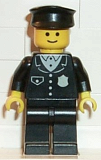 LEGO cop015 Police - Suit with 4 Buttons, Black Legs, Black Hat