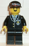 LEGO cop034 Police - Suit with Sheriff Star, Black Legs, Black Cap with Police Pattern