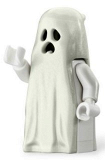 LEGO gen046 Ghost with Pointed Top Shroud with 1x2 Plate and 1x2 Brick as Legs