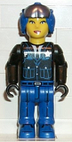 LEGO js005 Police - Blue Legs, Black Jacket, Blue Helmet (Female)