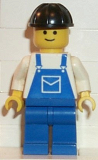 LEGO ovr002 Overalls Blue with Pocket, Blue Legs, Black Construction Helmet