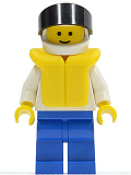 LEGO pln036 Plain White Torso with White Arms, Blue Legs, White Helmet, Black Visor, Life Jacket