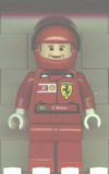 LEGO rac027s F1 Ferrari - F. Massa with Helmet Red Plain (8672) - with Torso Stickers