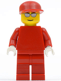 LEGO rac030a F1 Ferrari Engineer (8144) - without Torso Stickers, White Hands