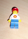 LEGO shell001a Shell - Classic - Blue Legs, Red Hat (Stickered Torso)
