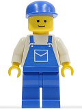 LEGO trn026 Overalls Blue with Pocket, Blue Legs, Blue Cap
