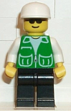 LEGO trn030 Jacket Green with 2 Large Pockets - Black Legs, White Cap