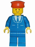 LEGO trn068 Suit with 3 Buttons Blue - Blue Legs, Red Hat