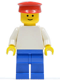 LEGO trn109 Plain White Torso with White Arms, Blue Legs, Red Hat