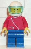 LEGO zip013 Jacket with Zipper - Red, Blue Legs, White Helmet, Trans-Light Blue Visor