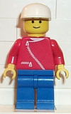 LEGO zip014 Jacket with Zipper - Red, Blue Legs, White Cap